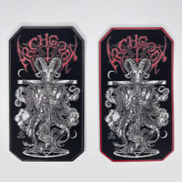 Image 1 of Archgoat - The Light Devouring Darkness Embroidery On Carved Faux Leather Patch