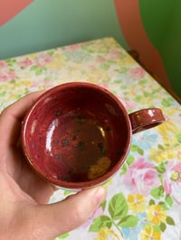 Image 3 of red amaryllis teacup