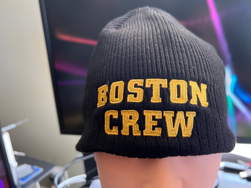 “Boston Crew" Yellow Gold New Era Knit beanie Hat