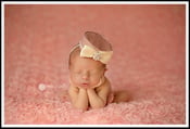 Image of 1960's Gardenia Rose Pillbox Hat for Newborn Portraiture