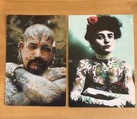 Image 1 of Tattoo Vintage Postcards Tattoo Lady Pierced, used