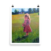 Image 3 of "In a garden of her own flowers" print