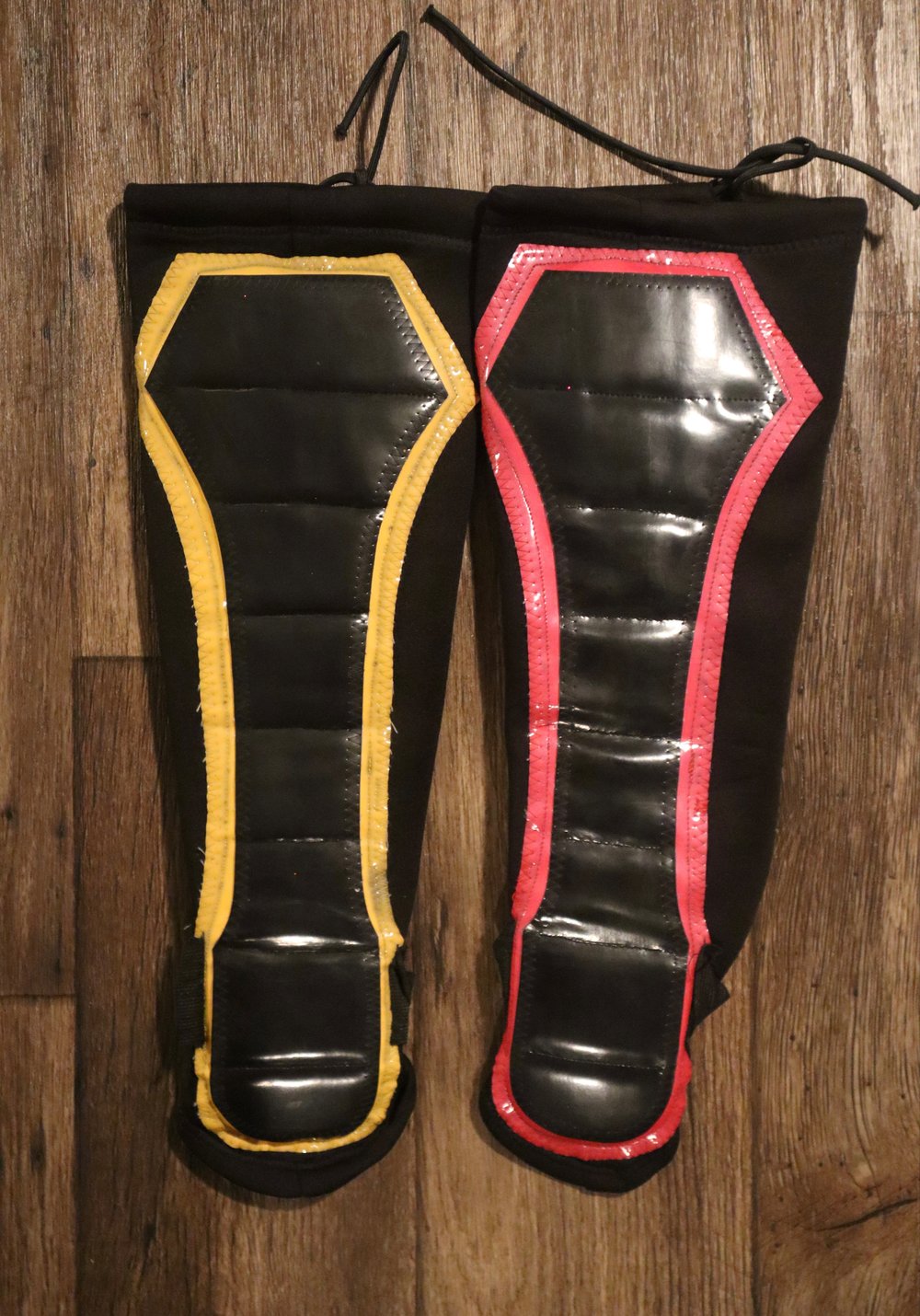 Ring Worn Black and Pink Kickpads 