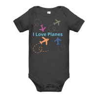 Image 6 of Baby short sleeve one piece (I love planes)