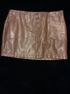 Image of Vintage leatherette mini skirt