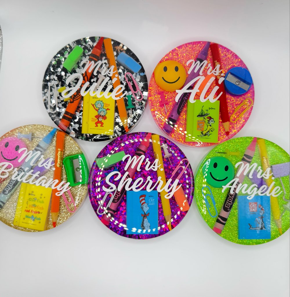 Image of Personalized Teacher Coaster / Paperweight