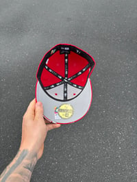 Image 3 of  RED WHITE CAMO BRIM MEXICO CUSTOM FITTED CAP