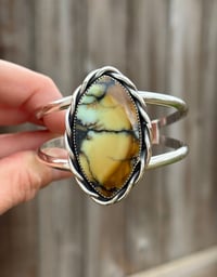 Image 4 of Aloe Variscite Heavy Twist Cuff 