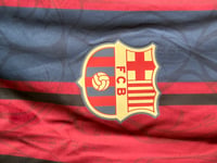 Image 3 of     FC Barcelona Classic Red & Blue Striped Home Kit