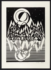 "Luminous Night" - Lithograph of Night Scene 