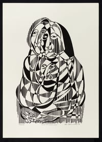 "Las Ancianas" - Lithograph of Women 