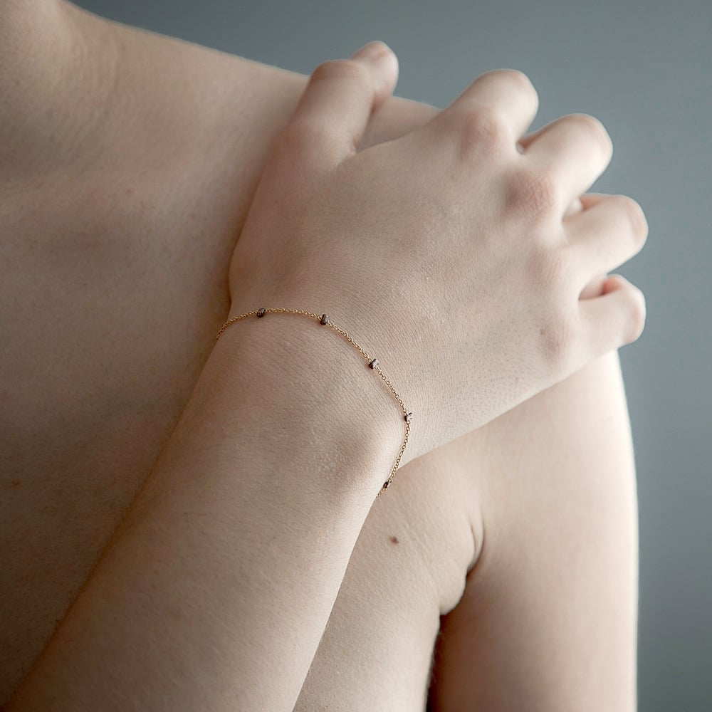 Image of Gourmette simple Blue Metal