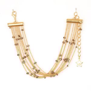 Image of Gourmette 10 rangs Blue Metal