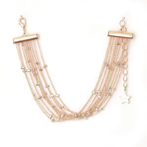 Image of Gourmette 10 rangs Blue Metal