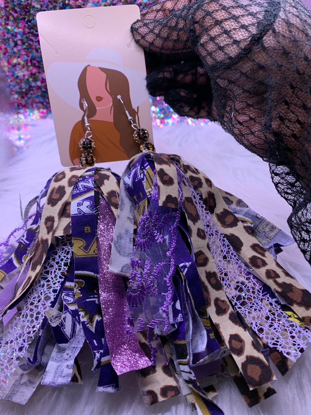 Image of Ravens Gurl Tassel Earrings #2