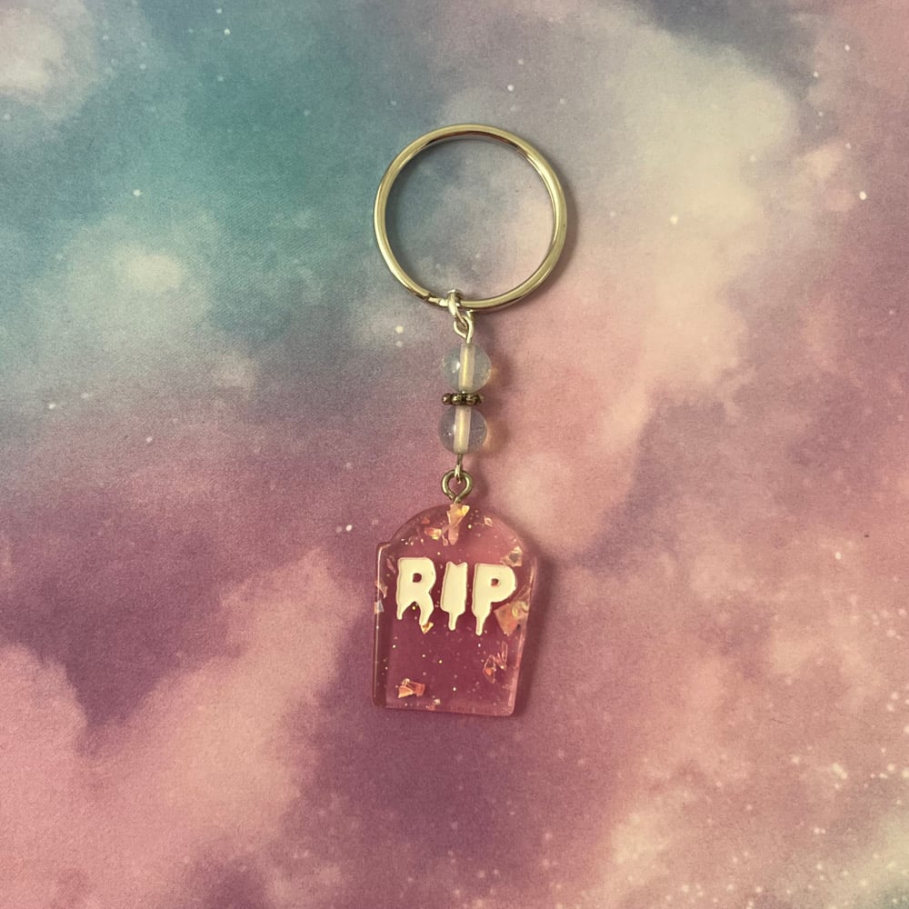 Image of RIP Tombstone Keychain
