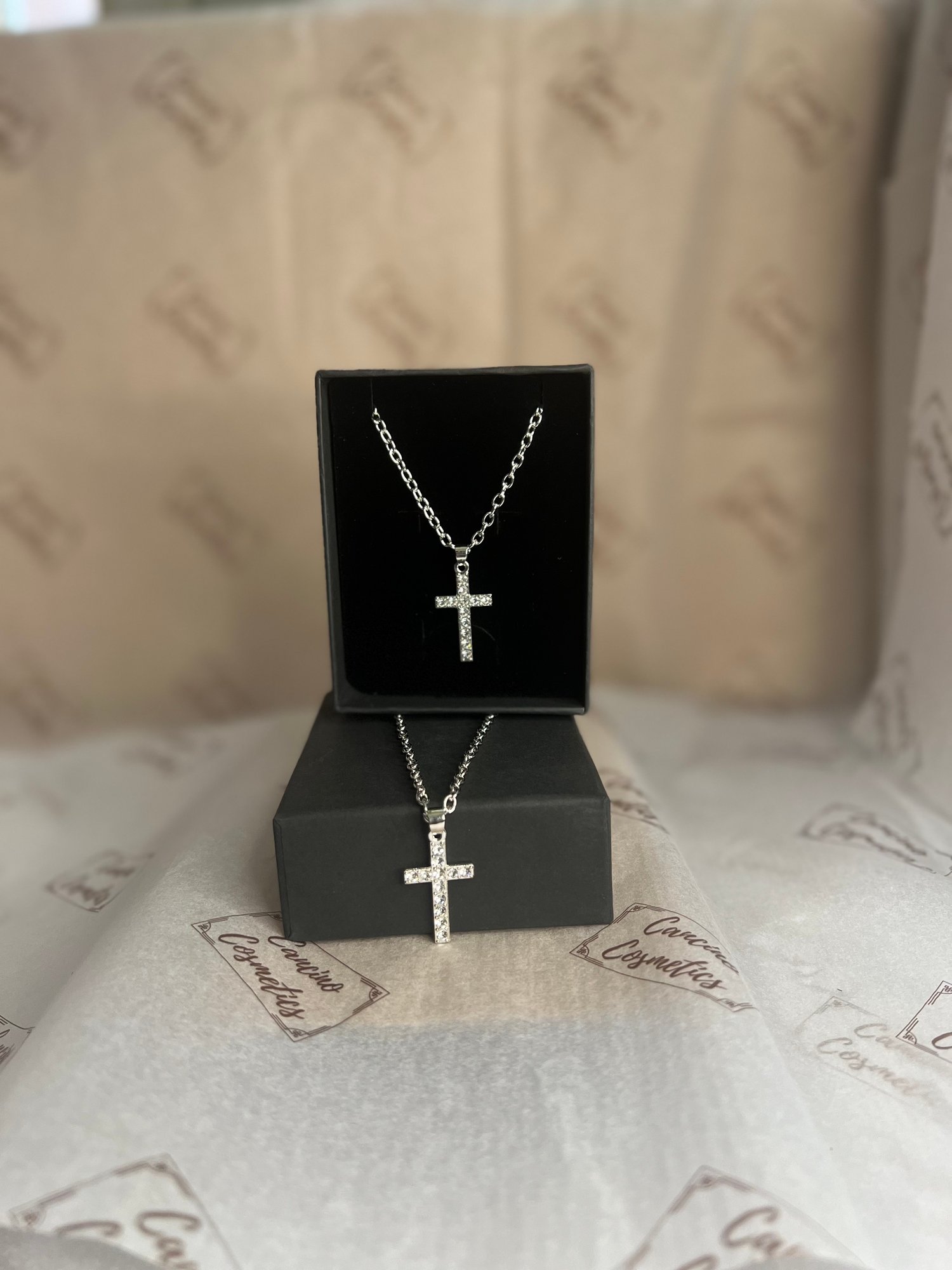Image of SILVER CROSS NECKLACE