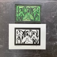 Image 3 of Snowdrops Woodcut
