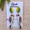 Kookaburra Leaf Earrings