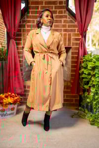 Image 2 of Trench Duster w/Waist Tie