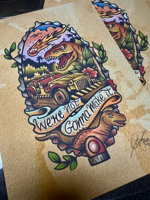 Image of 5x7" "Dinosaur" Ride Attraction Flash Print