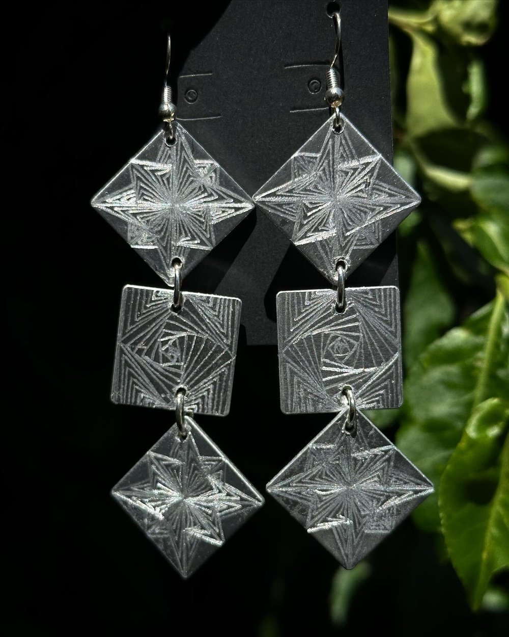 Image of Assorted Silver Engraved Earrings