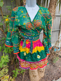 Image 3 of Boho slip skirt rainbow