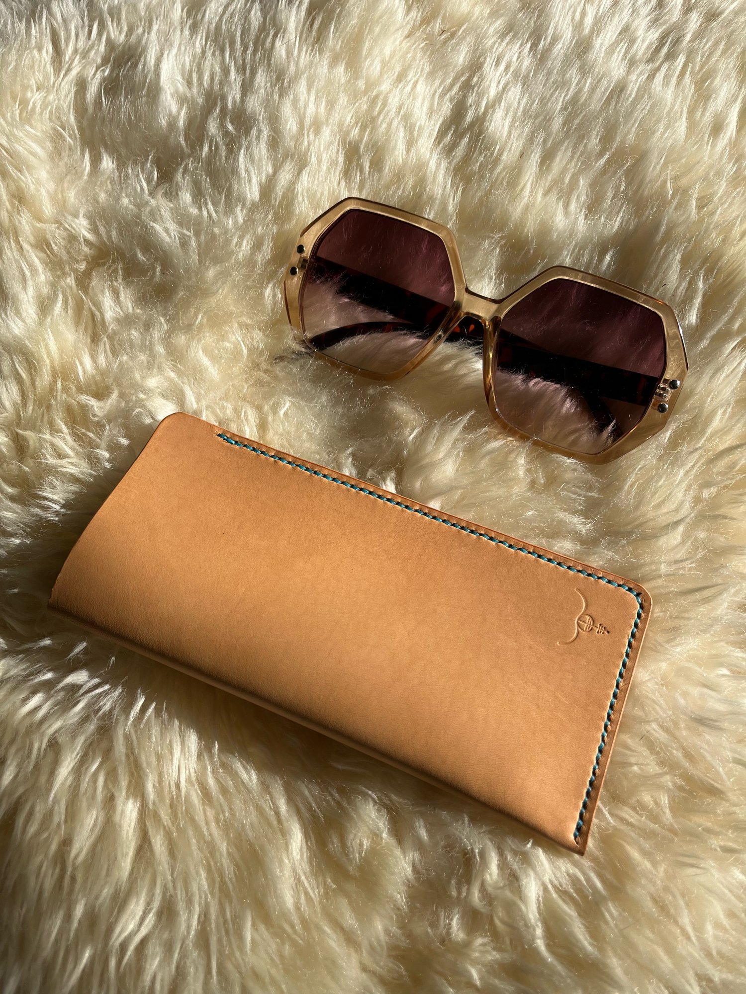 Image of Bone Minerva Sunglasses Case