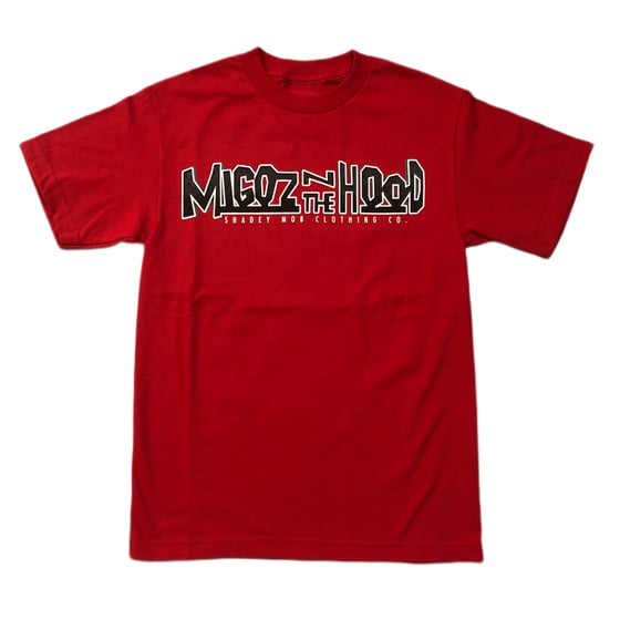 Image of Migoz N The Hood shirt (Red/Black)