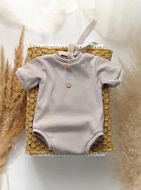Image 1 of Photo prop | Newborn boys bodysuit for photosession Robbie| cold beige