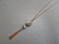 Image 3 of Sautoir pompon mica et bronze