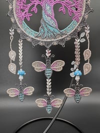 Image 4 of Glowing Firefly Tree Of Life Dreamcatcher