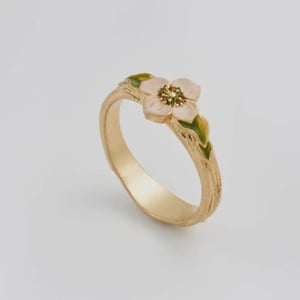Image of Fable Enamel Poppy Anemone Ring