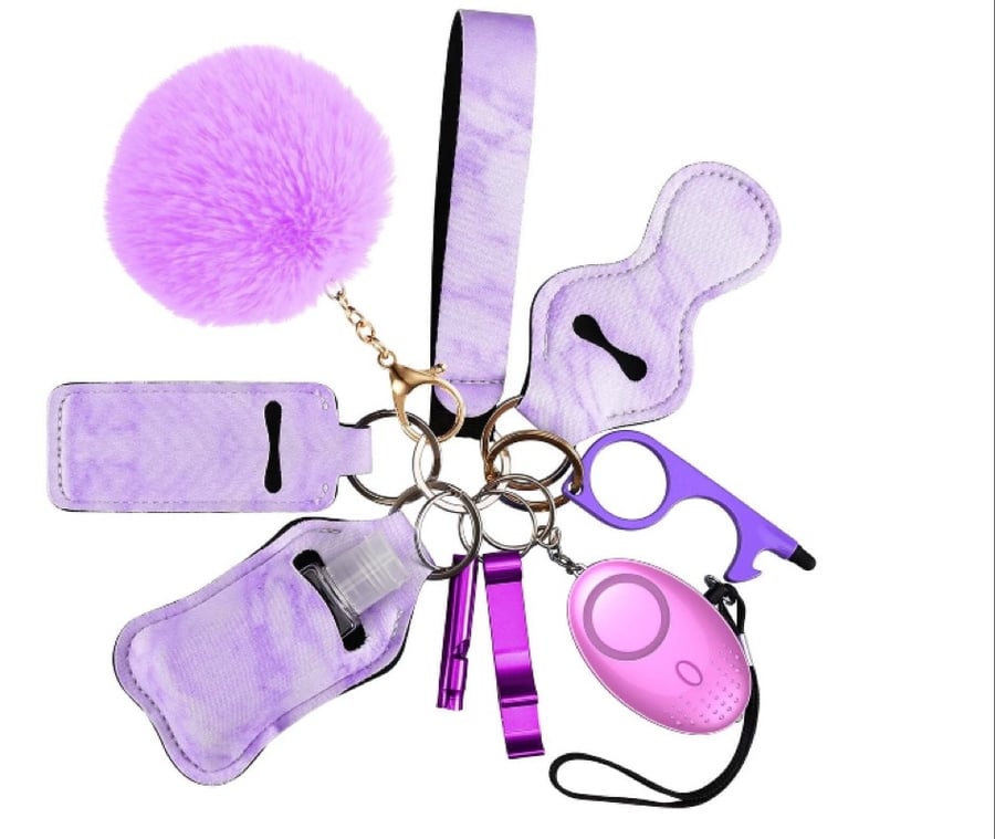 Image of Purple marble keychain