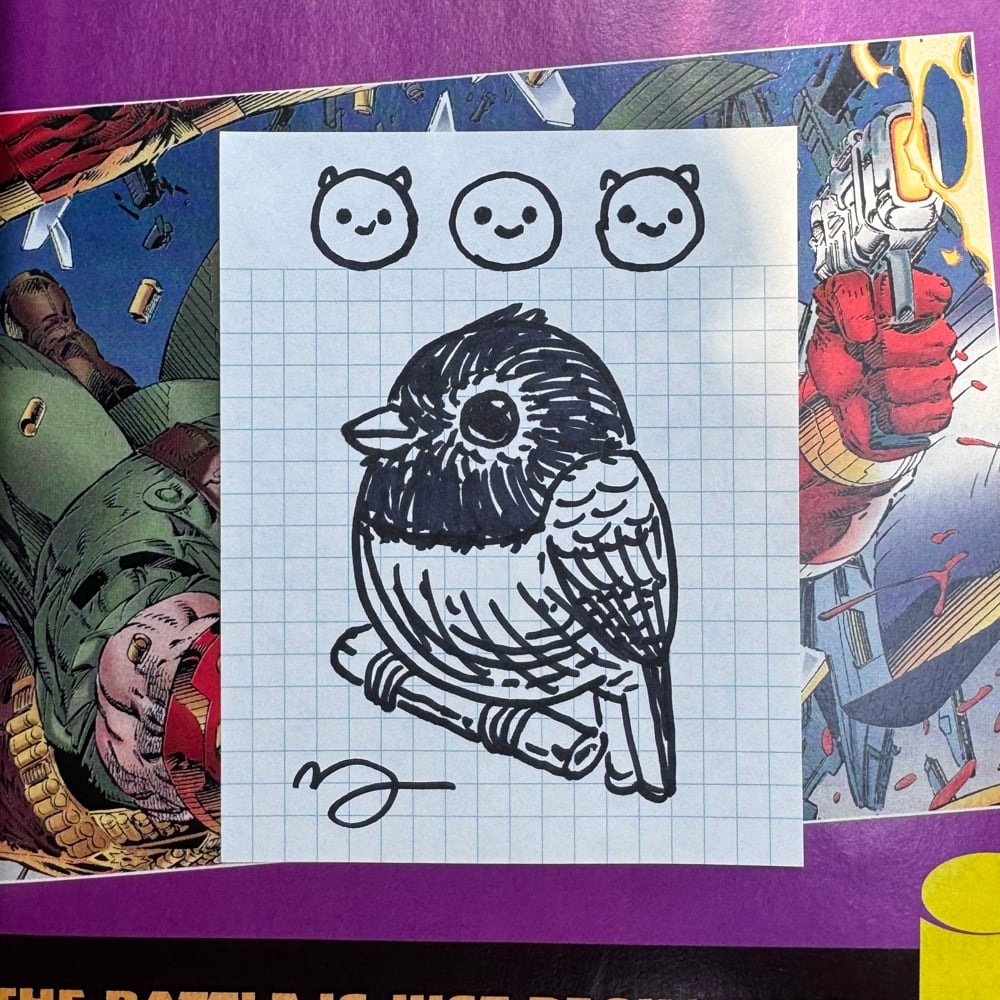 Image of Fat Bird Sharpie Sketch #91