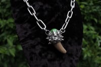 Image 5 of Dead Good green Marble and deer antler necklace