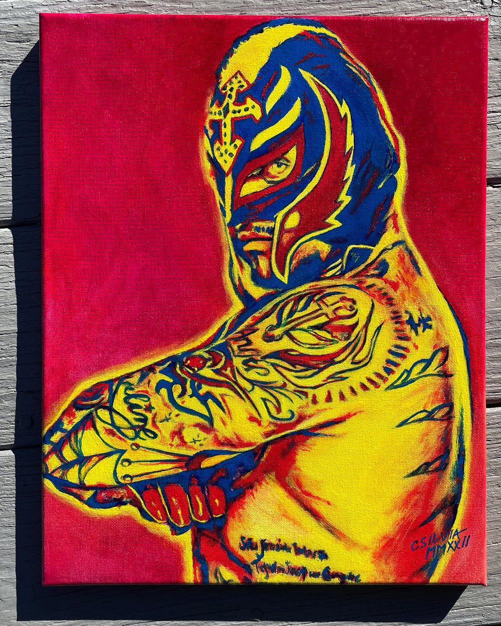 8.5x11” Rey Mysterio Framed Print