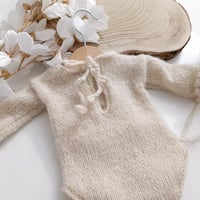 Image 4 of Newborn girls knitted set - Mandy  | beige