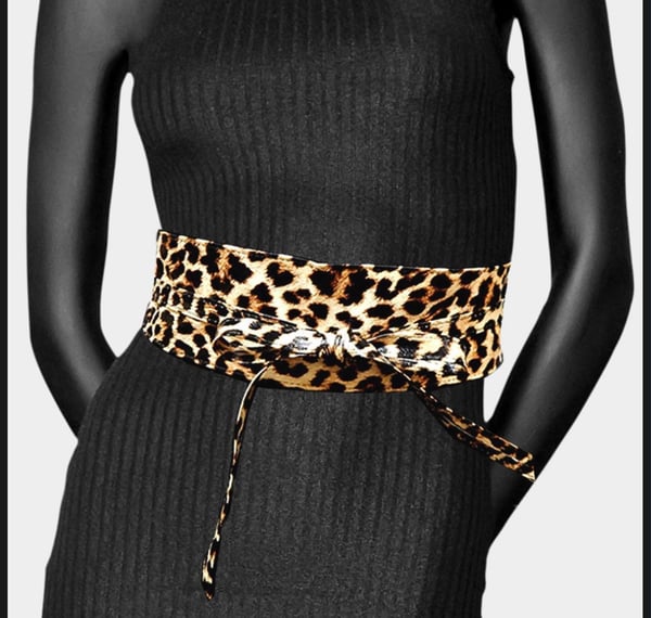 Image of Animal Print Leopard Wide Belt