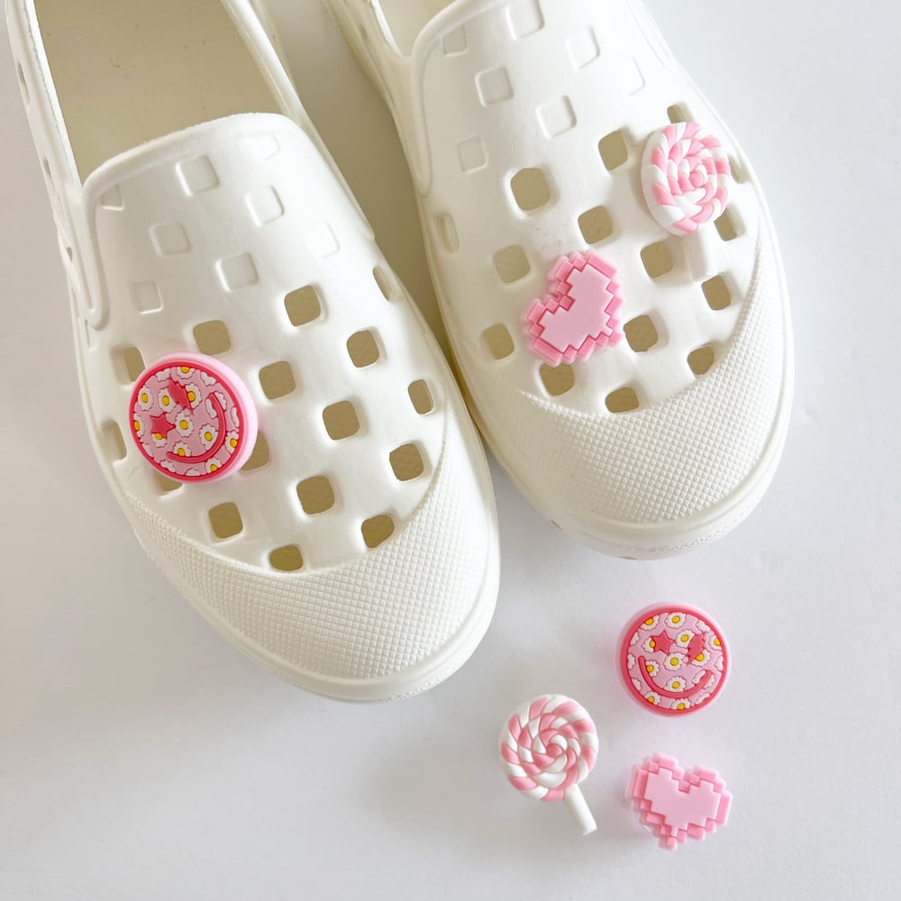 Image of Sweets, Love and Happiness Croc Charm (Set of 3)
