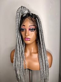 Image 2 of  Box Braid Wig Knotless Wig, Full Lace Braided Wig 