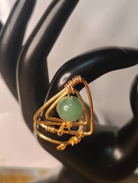 Image 3 of Green Adventurine and brass Pyramid