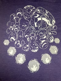 Image 2 of Moon Thief Tee v2 - Heather Purple/Light Gray