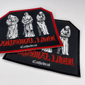 Image of Abysmal Lord - Cathedral Embroidery On Carved Faux Leather Patch