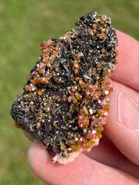 Image 5 of Vanadinite On Black Barite Specimen #2196