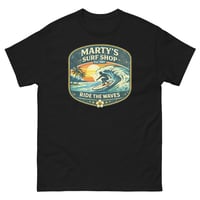 Image 2 of Marty's Surf Shop Ride the Waves Unisex T-Shirt Vintage Surf Graphic Tee