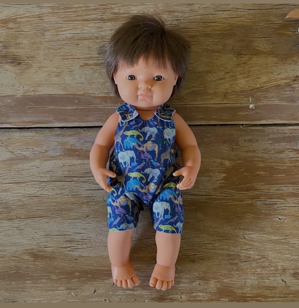 Image of Liberty Romper to Suit 38cm Miniland Doll - Queue For The Zoo