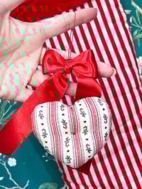 Image 3 of My Heart To Yours Ornament Vintage Candy Cane