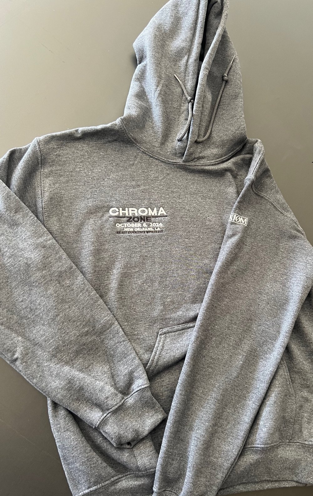 Image of grey CHROMA  ZONE hoodie