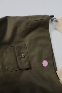Image 2 of zuberi studios x DTHB utility tote- moss & cream 